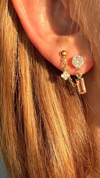 Boucle d’oreille double ISADORA