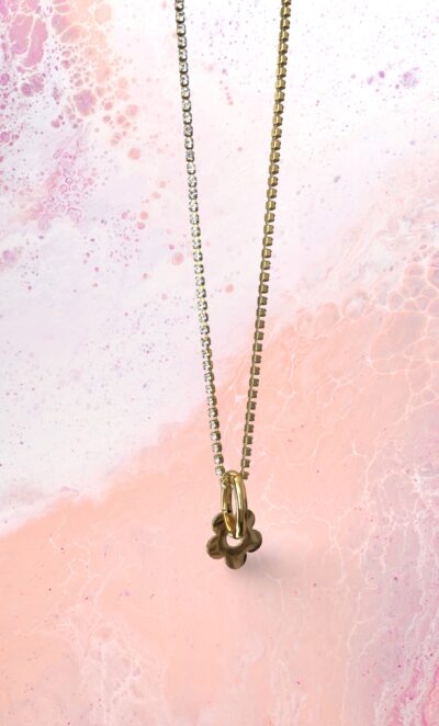 Collier chaîne strass COCOTTE