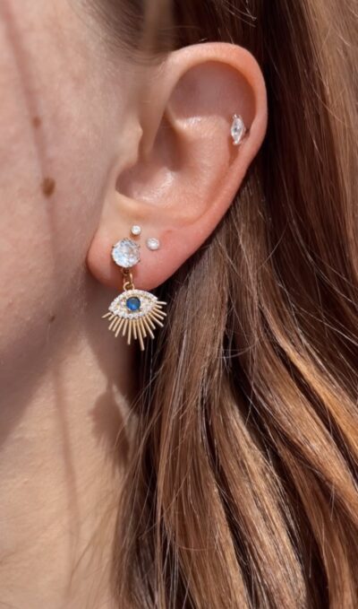 Boucles d’oreilles œil AZURA